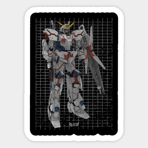 RX-0 Unicorn Gundam Sticker by gblackid